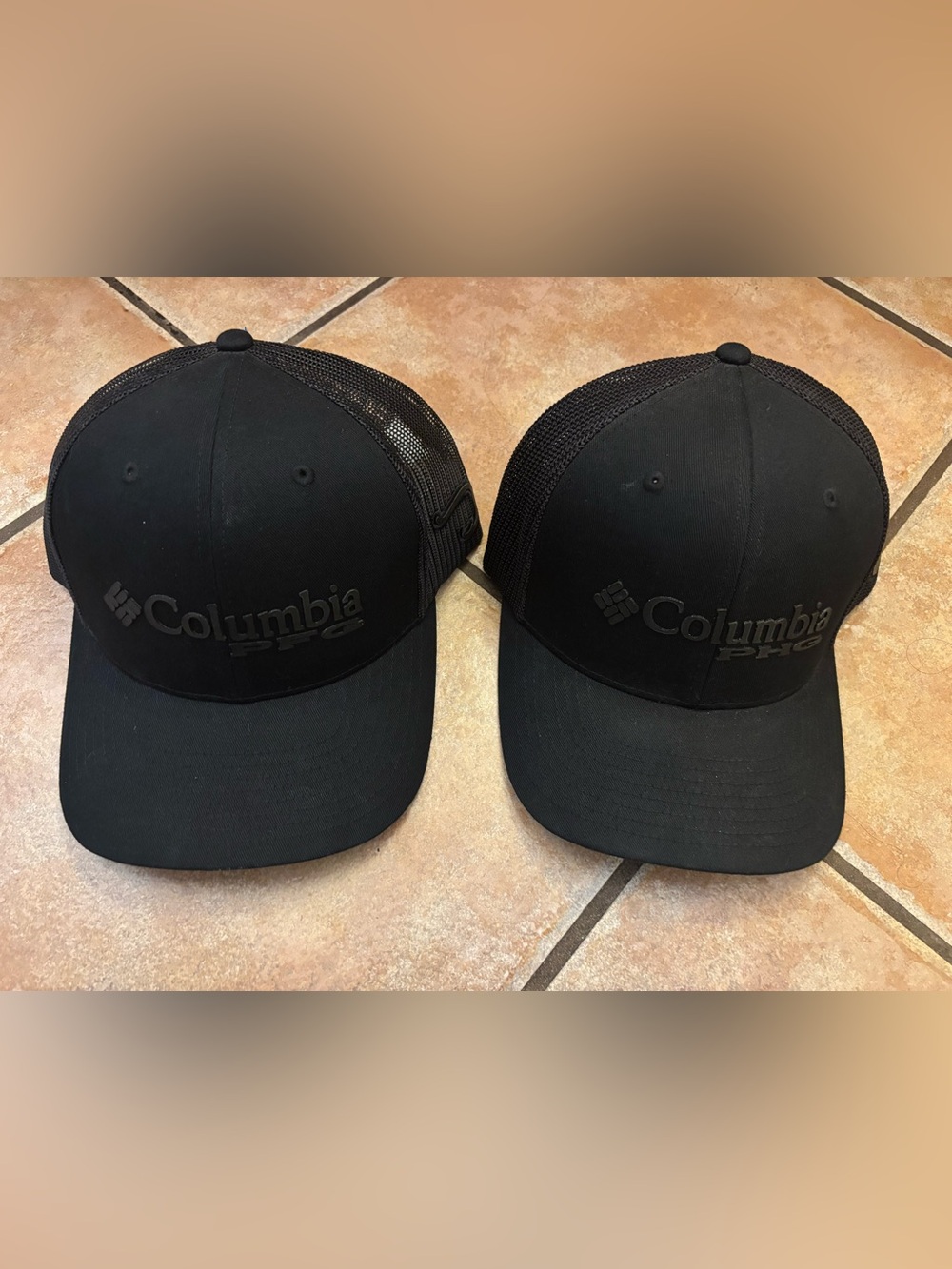 Columbia Black Mesh Trucker Caps
